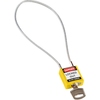 Cadenas de sécurité — Compact à câble, Jaune, KD - Clé différente, Acier, 216.00 mm, 1 Boîte